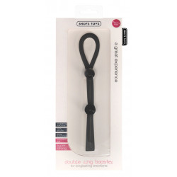 Shots Toys Cockring en silicone Double Ring Booster 20cm